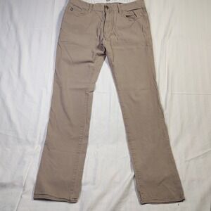 Linksoul Pants Men 32 Khaki Tan Cotton Bamboo Blend Stretch Chino 4280